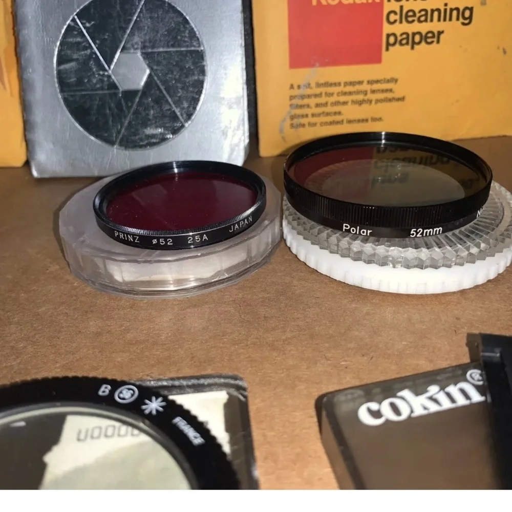 Lot Of Vintage Nikon Lens.. 52mm Polar Circular Polarizer Filter An Others….